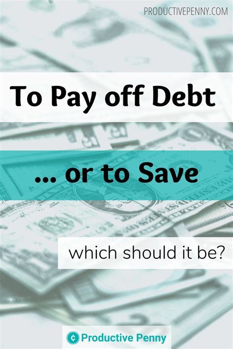 savings vs paying off debt